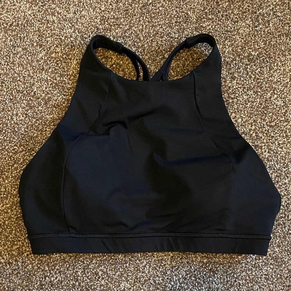 Lululemon Free To Be Serene High Neck Bra Black size 6